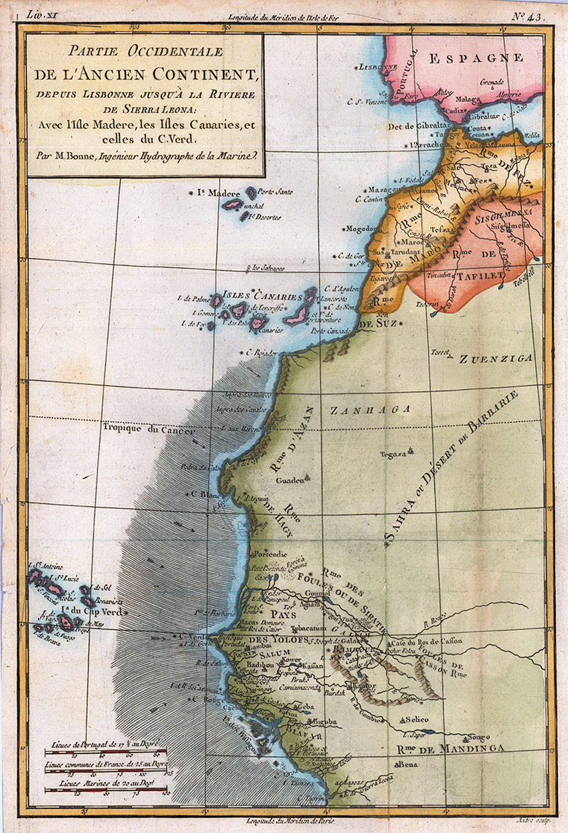 Noord Westkust Afrika 1760 Bonne